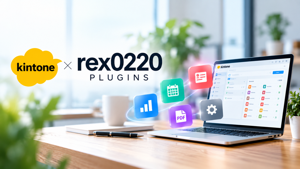 kintone × rex0220プラグインで現状の見える化を実現するイメージ
